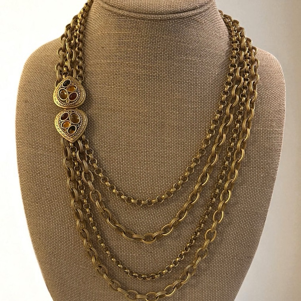 Oscar de la Renta Gold Curb Chain Necklace
